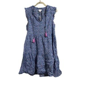 New JCrew Sz Sm Ruffle-sleeve Tiered Beach Dress For Women